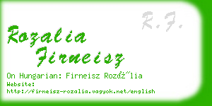 rozalia firneisz business card